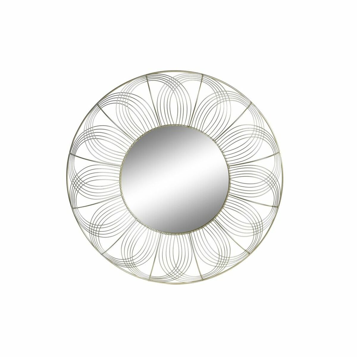 Specchio da parete DKD Home Decor Dorato Moderno 60 x 4 x 60 cm