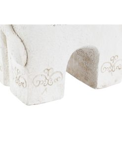 Statua Decorativa DKD Home Decor Finitura invecchiata Elefante Bianco Orientale Magnesio (42 x 24 x 46 cm)