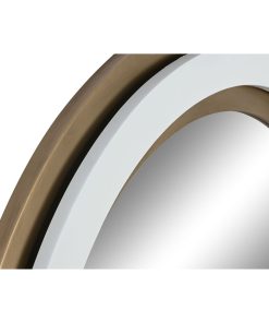 Specchio da parete Home ESPRIT Bianco Dorato 108 x 5,5 x 108 cm