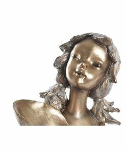 Statua Decorativa DKD Home Decor 21 x 13 x 36 cm Rosso Dorato Turchese (2 Unità)