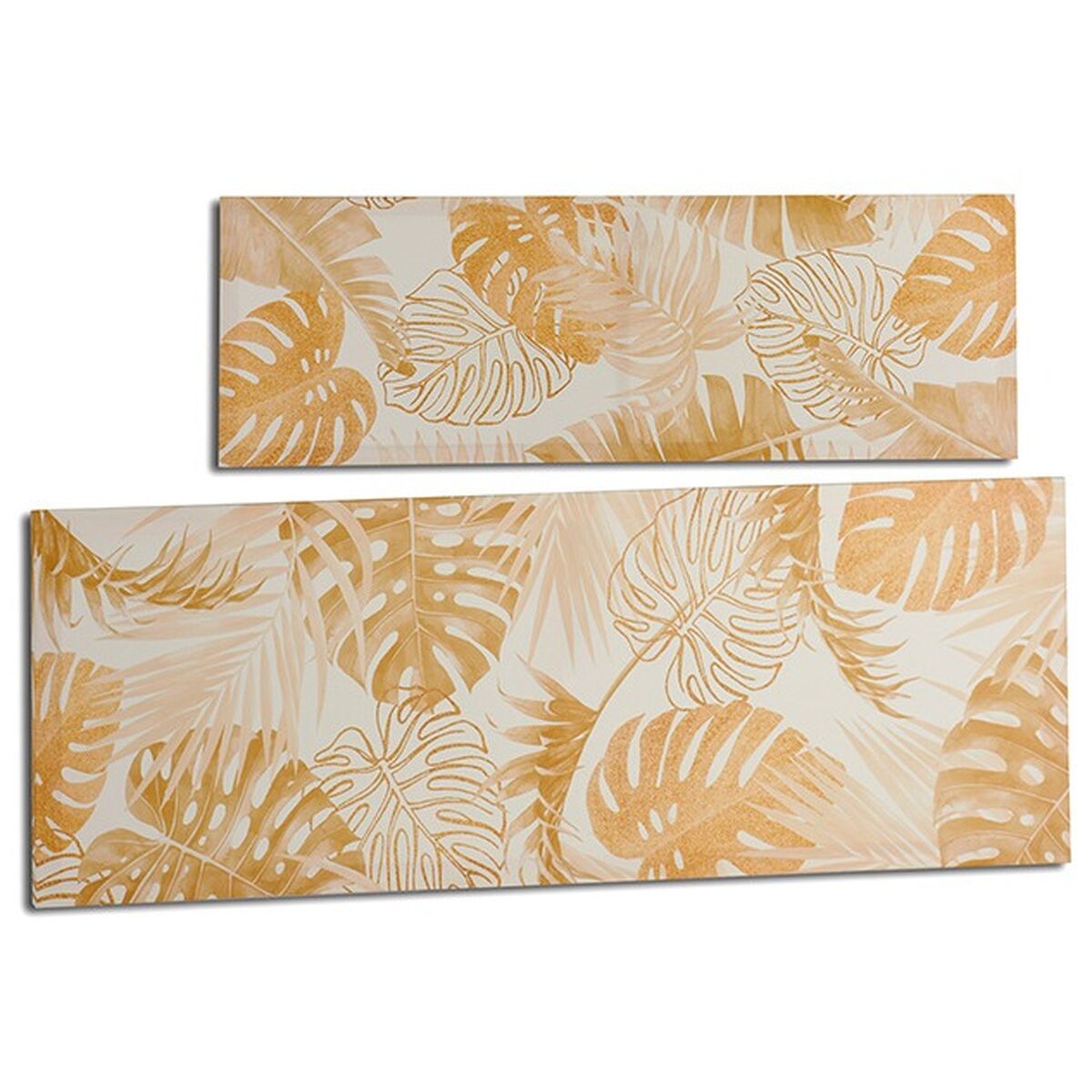 Tela Gift Decor Dorato Foglia della pianta 90 x 30 x 1,5 cm (12 Unità)