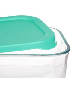 Porta pranzo Pasabahce SNOW BOX Verde Trasparente Vetro Polietilene 420 ml (12 Unità)