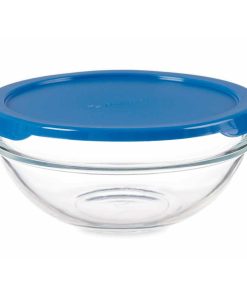 Porta Pranzo Rotondo con Coperchio Pasabahce Chefs Azzurro 595 ml (6 Unità)
