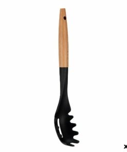 Cucchiaio per Servire la Pasta Kinvara Nero Naturale Legno Plastica 6 x 33,5 x 6 cm 6 x 33,5 cm (12 Unità)