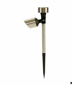 Faro Ibergarden Argentato Acciaio 15 x 10 x 28 cm 15 x 29 x 10 cm Articolata Ricarica a luce solare (12 Unità)