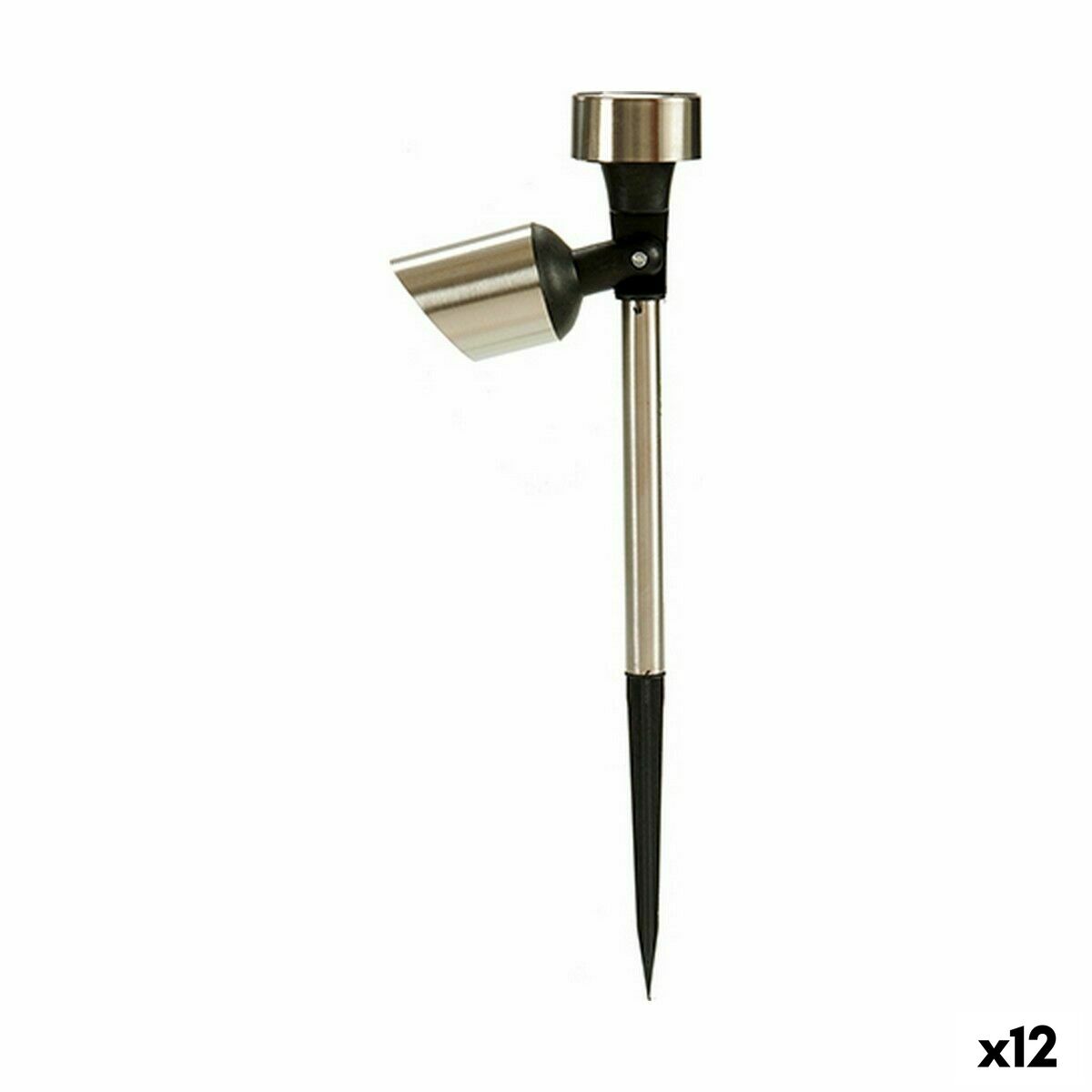Faro Ibergarden Argentato Acciaio 15 x 10 x 28 cm 15 x 29 x 10 cm Articolata Ricarica a luce solare (12 Unità)