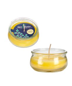 Candela Ibergarden Giallo Vetro Cera 7,7 x 4 x 7,7 cm (24 Unità)