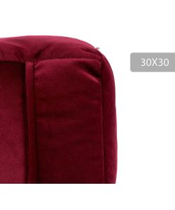 Puff Gift Decor Rosso Granato polistirene Velluto (4 Unità)