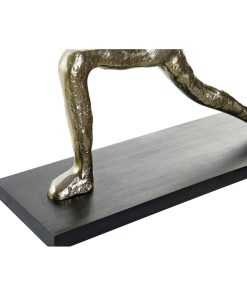 Statua Decorativa DKD Home Decor 33 x 10 x 35 cm Nero Dorato Indiano Yoga (3 Unità)