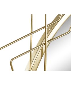 Specchio da parete Home ESPRIT Dorato 80 x 2,5 x 80 cm 80 x 2,50 x 80 cm