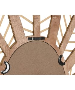Specchio da parete DKD Home Decor Marrone Naturale Tropicale Foglia della pianta 60 x 2 x 67 cm
