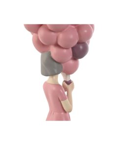 Statua Decorativa Home ESPRIT Rosa Malva chica 11 x 11,7 x 32 cm