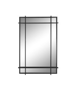 Specchio da parete Home ESPRIT Nero Moderno 65 x 6 x 95 cm