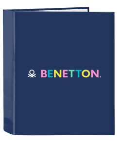 Raccoglitore ad anelli Benetton Cool Blu Marino A4 27 x 33 x 6 cm