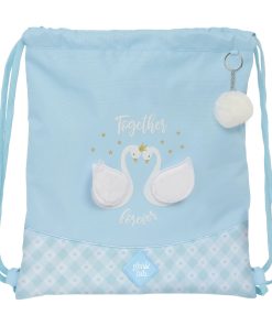Zainetto con Cordini Glow Lab Cisnes Azzurro 35 x 40 x 1 cm
