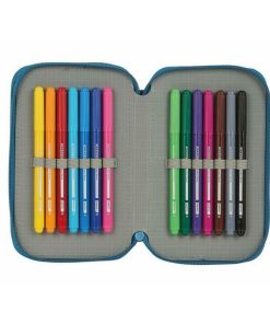 Astuccio Doppio BlackFit8 M854 Azzurro 12.5 x 19.5 x 4 cm (28 Pezzi)