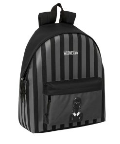 Zaino Scuola Wednesday Nero 33 x 42 x 15 cm
