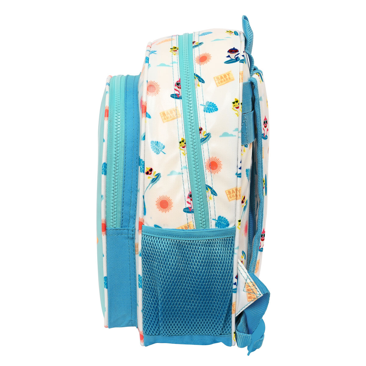 Zaino Scuola Baby Shark Surfing Azzurro Bianco 27 x 33 x 10 cm