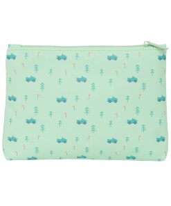 Astuccio Scuola Safta Coches Macchine Verde 23 x 16 x 3 cm