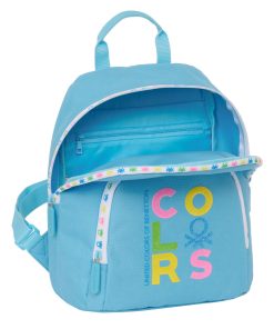 Zaino Benetton Spring Mini Celeste 25 x 30 x 13 cm