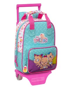Trolley per la Scuola The Bellies 20 x 28 x 8 cm Viola Turchese Bianco