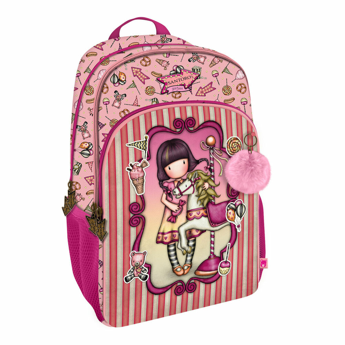 Zaino Scuola Gorjuss Carousel Salmone 29 x 45 x 17 cm