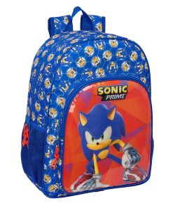 Zaino Scuola Sonic Prime Azzurro 33 x 42 x 14 cm