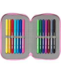 Astuccio Doppio Gabby's Dollhouse Party Rosa 12.5 x 19.5 x 4 cm 28 Pezzi
