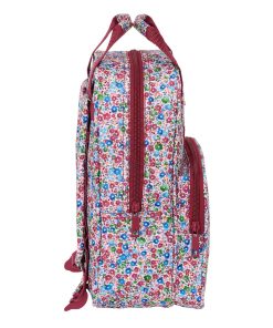 Zaino Scuola Nait Nait Flores coimbra burdeos Bordeaux 20 x 28 x 8 cm