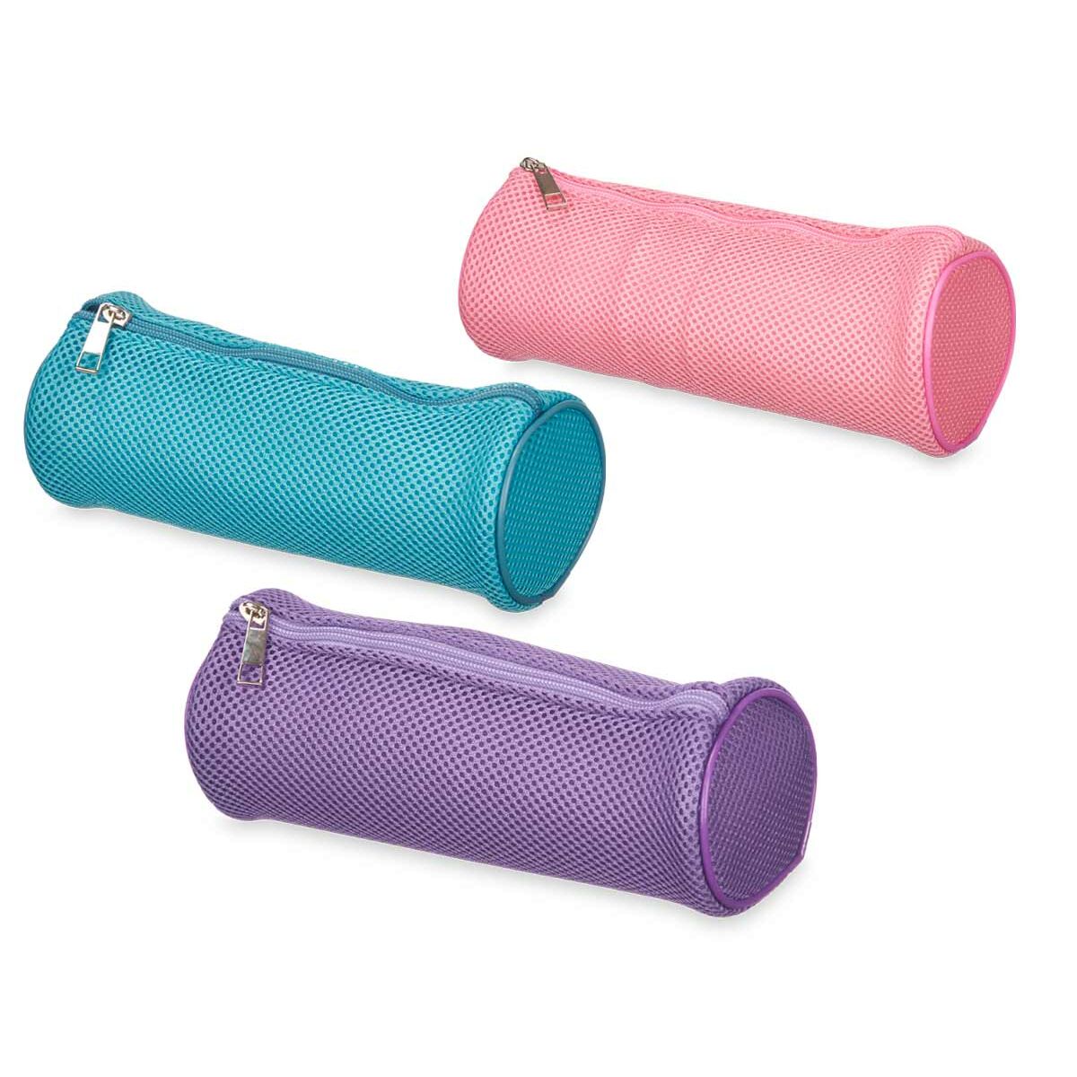 Astuccio Scuola Cilindrico Pincello 441 Azzurro Viola Rosa 22 x 8 x 8 cm Trapunta (6 Unità)