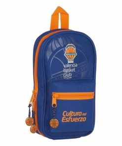 Astuccio Zaino Valencia Basket M747 Azzurro Arancio 12 x 23 x 5 cm (33 Pezzi)
