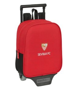 Trolley per la Scuola Sevilla Fútbol Club Nero Rosso 22 x 27 x 10 cm