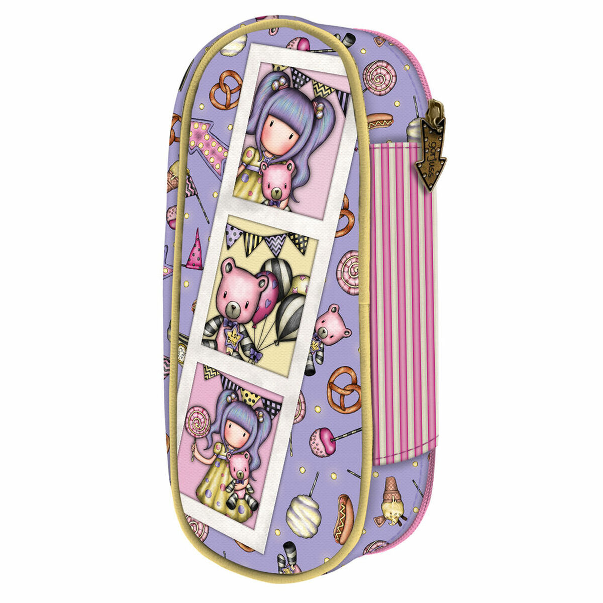 Astuccio Scuola Gorjuss First prize Lilla (10 x 23 x 6 cm)