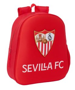 Zaino per Bambini 3D Sevilla Fútbol Club Rosso 27 x 33 x 10 cm