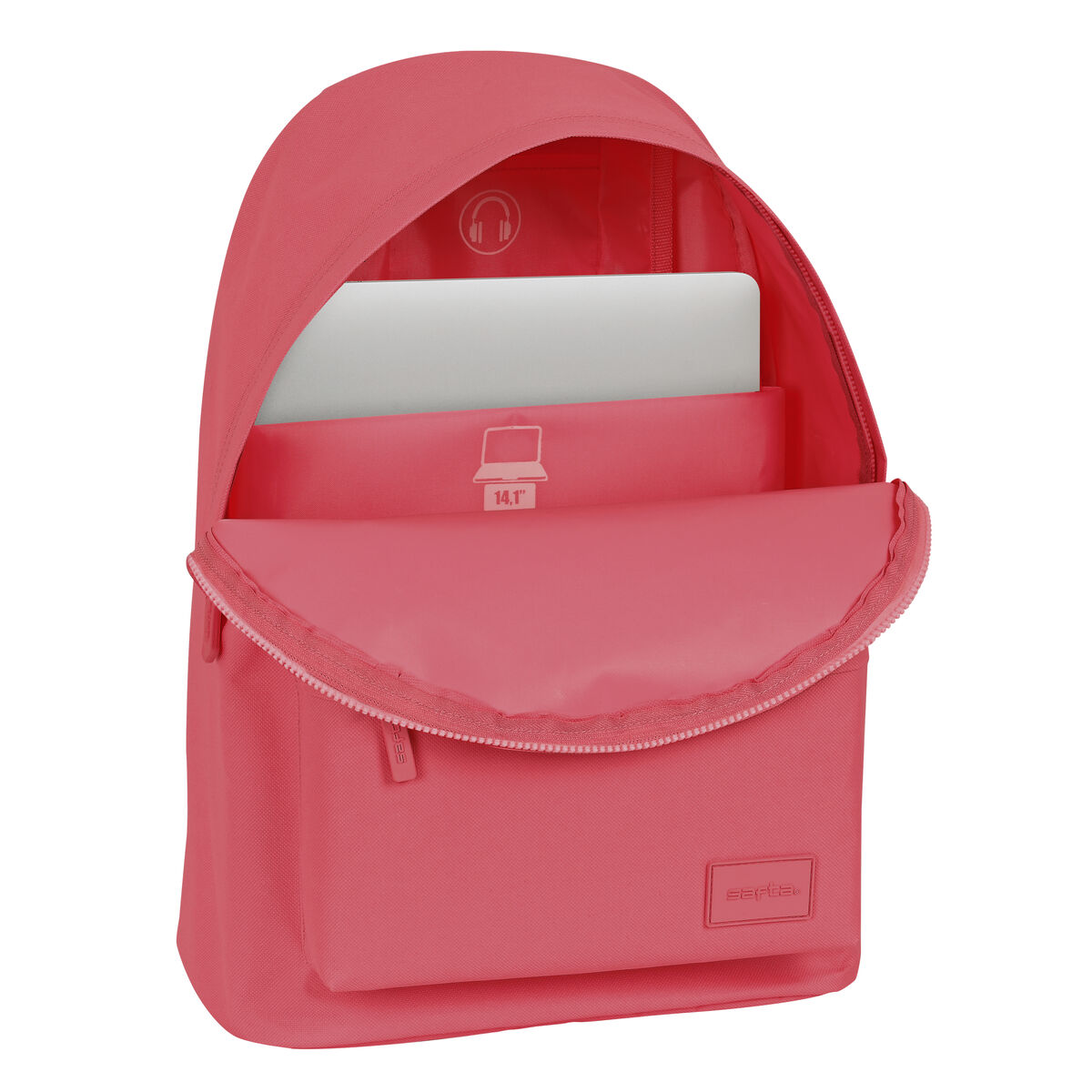 Zaino Scuola Safta Marsala 31 x 41 x 16 cm Rosso Granato - Image 3