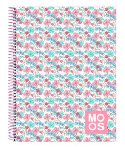 Agenda Moos Flores Multicolore A4 120 Fogli