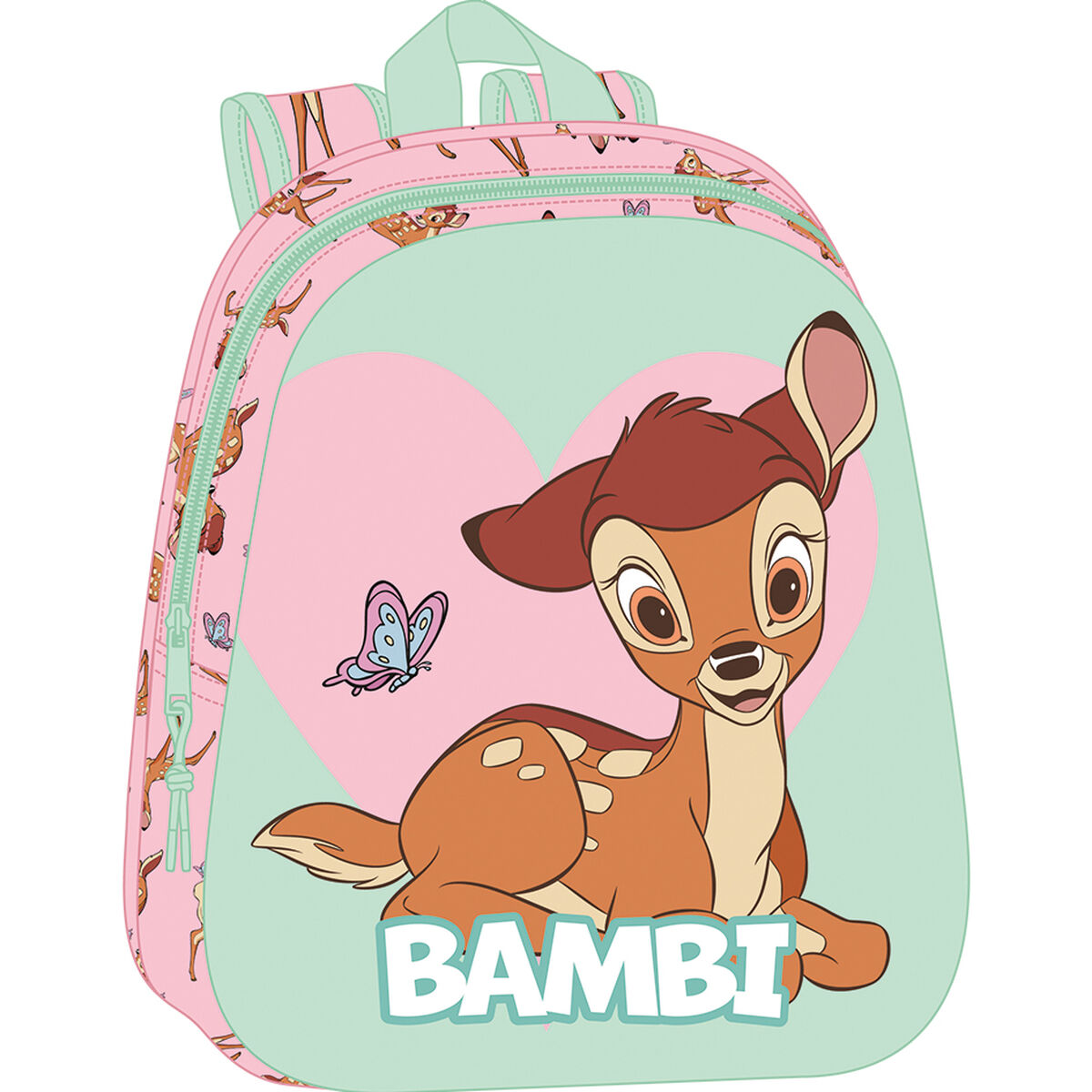 Zaino Scuola Clásicos Disney Verde Rosa 27 x 33 x 10 cm