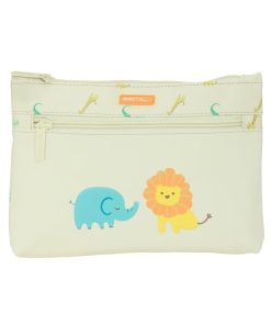 Astuccio Scuola Safta Selva Giungla Beige 23 x 16 x 3 cm