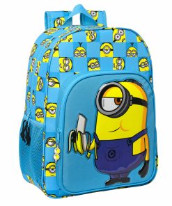 Zaino Scuola Minions Minionstatic Azzurro 33 x 42 x 14 cm