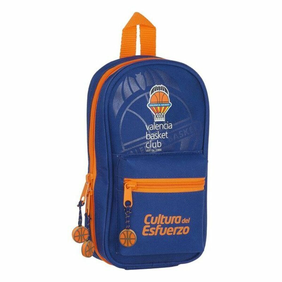 Astuccio Zaino Valencia Basket M847 Azzurro Arancio 12 x 23 x 5 cm - Image 2