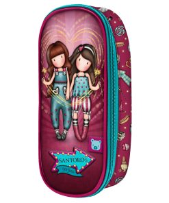 Astuccio Scuola Gorjuss Fireworks Rosso Granato (10 x 23 x 6 cm)