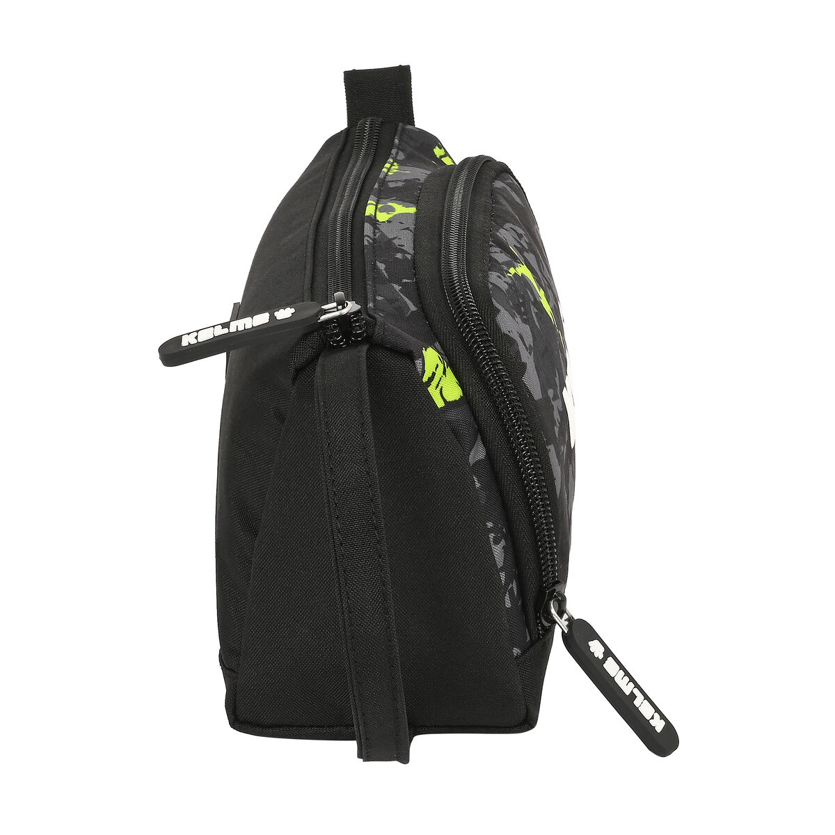 Astuccio per la Scuola con Accessori Kelme Jungle Nero Grigio Lime 20 x 11 x 8.5 cm (32 Pezzi)