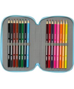 Plumier Triplo Bluey Blu cielo 12,5 x 19,5 x 5,5 cm 36 Pezzi
