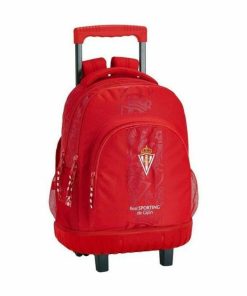 Trolley per la Scuola Compact Real Sporting de Gijón SF-611972-818 Rosso (32 x 45 x 21 cm)