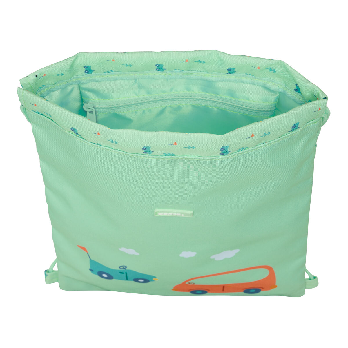 Zainetto con Cordini Safta Coches Verde 26 x 34 x 1 cm