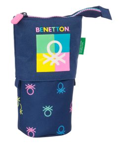 Astuccio Portapenne Benetton Cool Blu Marino 8 x 19 x 6 cm
