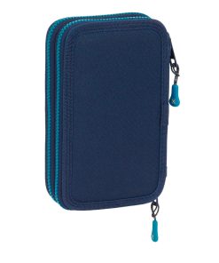 Astuccio Doppio Munich Nautic Blu Marino 12.5 x 19.5 x 4 cm 28 Pezzi