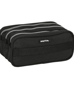 Astuccio Scuola Safta Stone Nero 21,5 x 10 x 8 cm