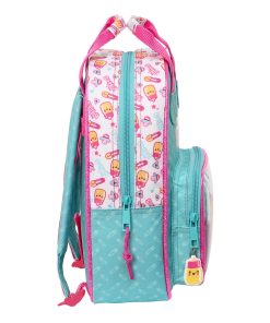 Zaino Scuola The Bellies 20 x 28 x 8 cm Viola Turchese Bianco