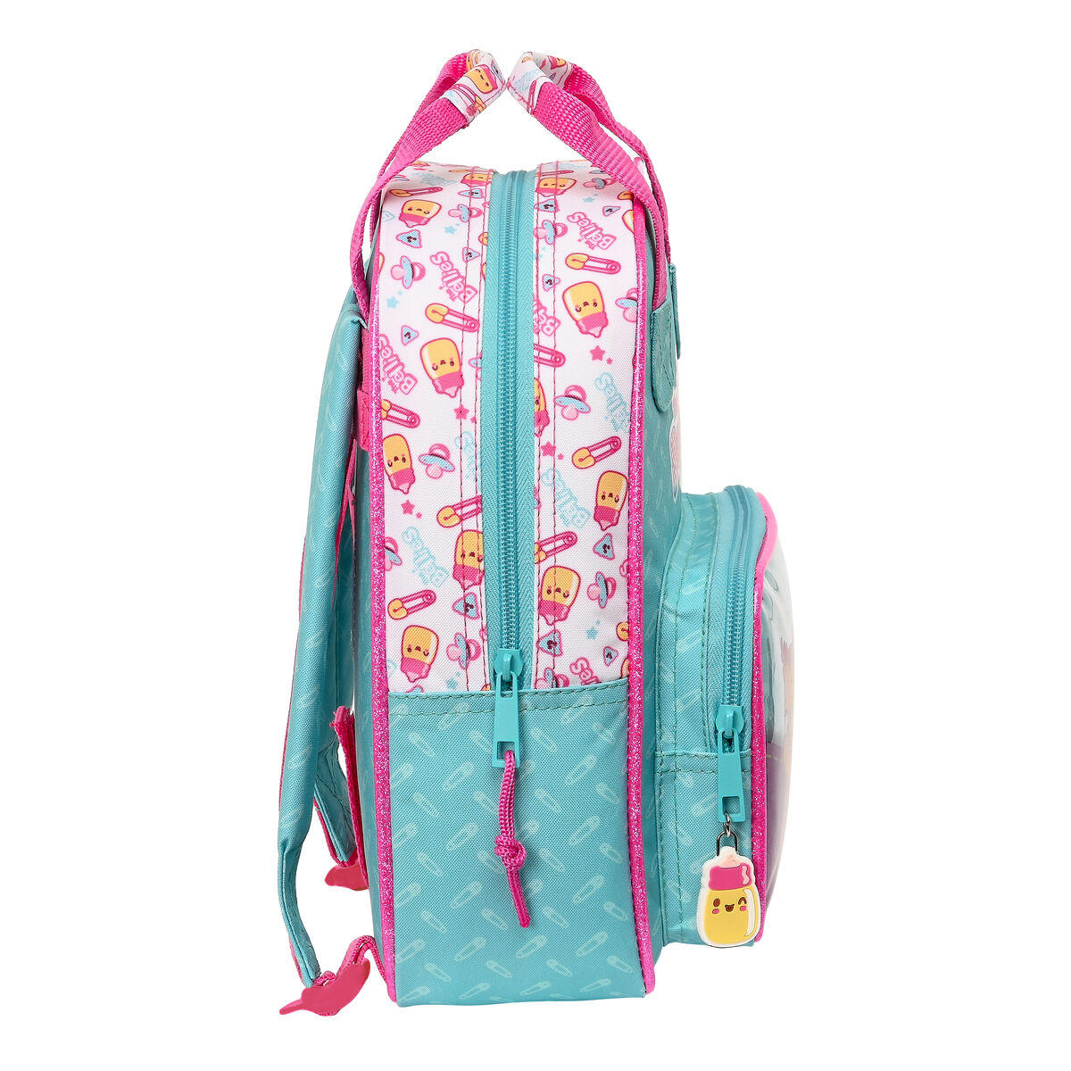 Zaino Scuola The Bellies 20 x 28 x 8 cm Viola Turchese Bianco